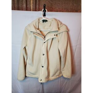 Lauren Ralph Lauren Off White Color Full‎ Zip Hoodie Fleece Size Large